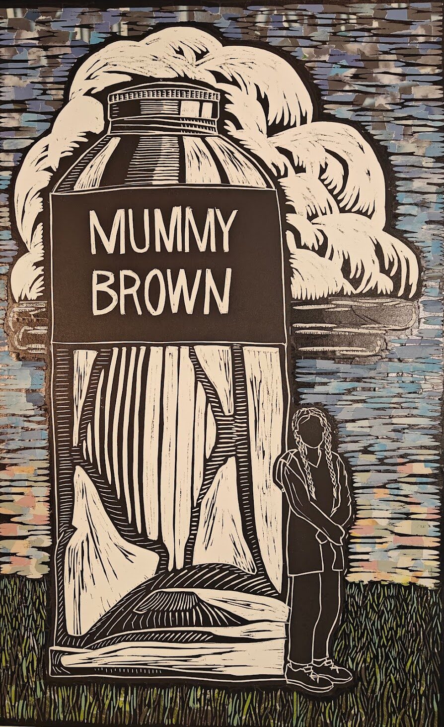 Mummy Brown / David and Goliath - houtsnede