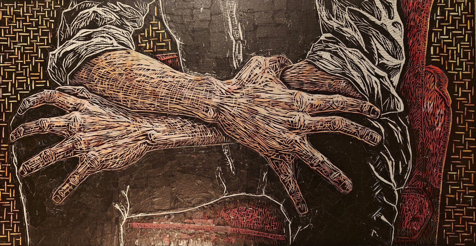 Negotiation - houtsnede