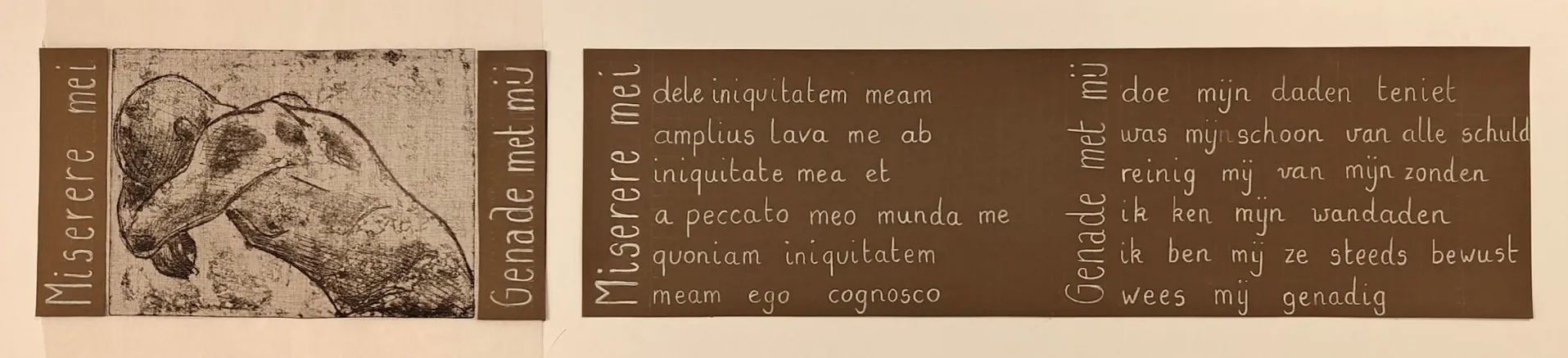 Miserere mei - houtsnede