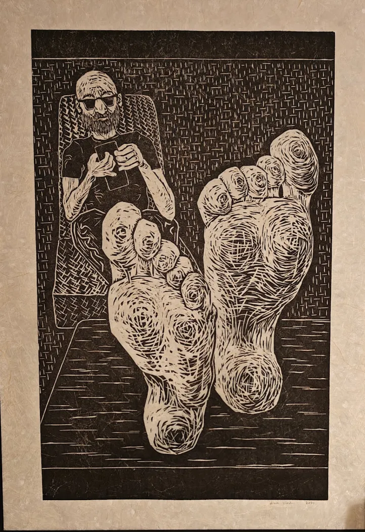 Sofa revolutionist - houtsnede