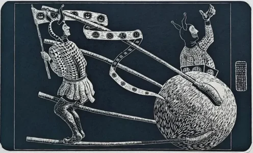 Spoetniks Narrenschiff - houtsnede