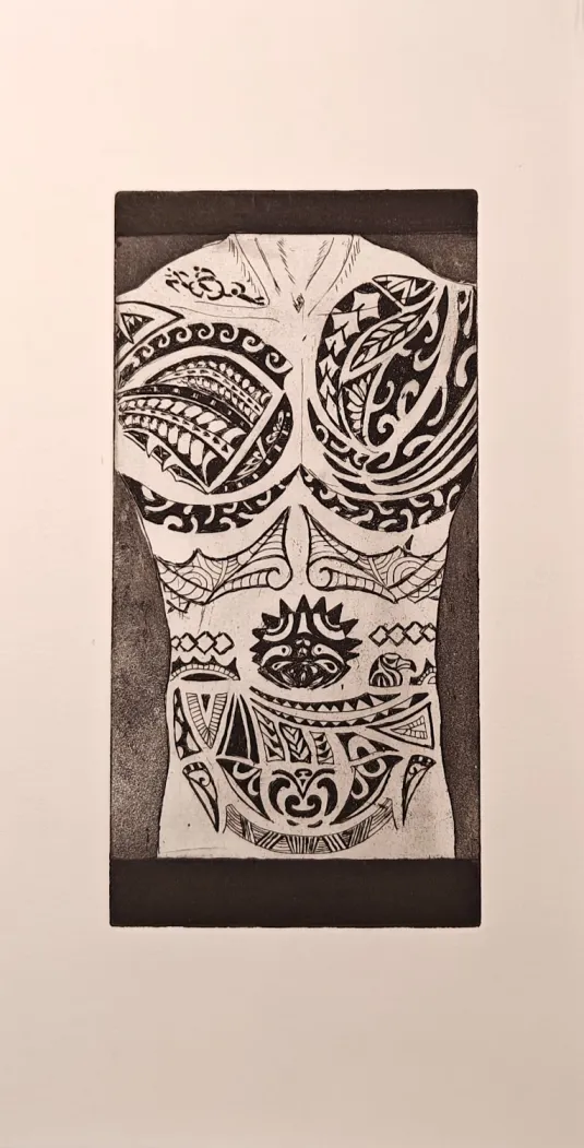 Tattoo 1 - houtsnede, ets